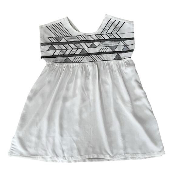 Crazy 8 White Black Silver Dress Size Small 5/6 - Picture 1 of 5